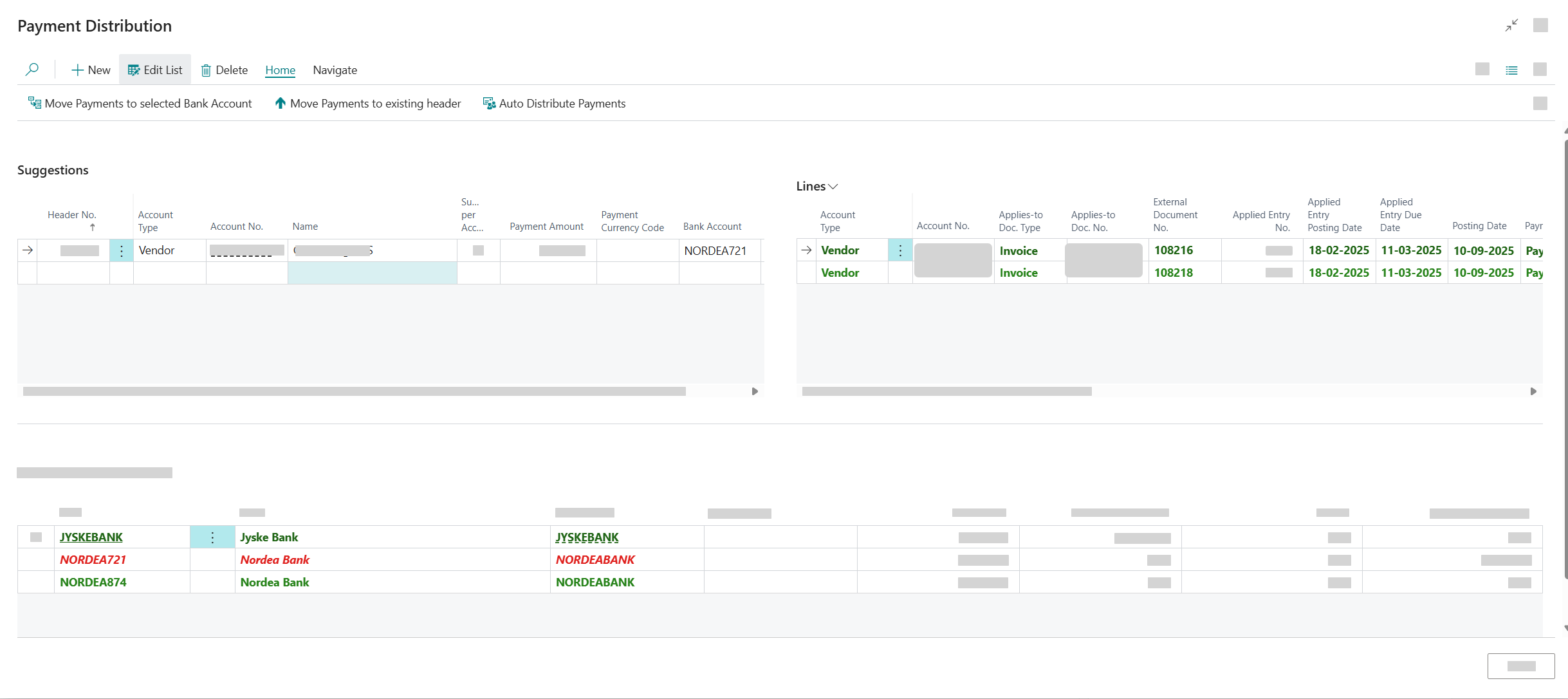 Payment distribution