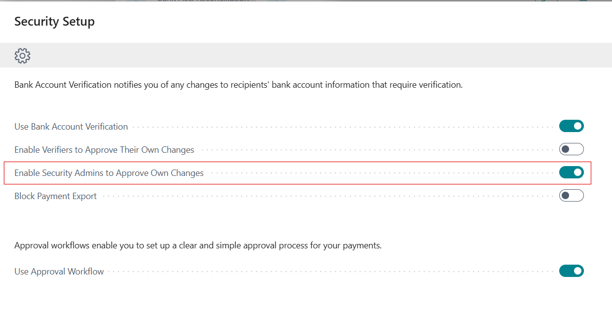 Sicherheit einrichten
