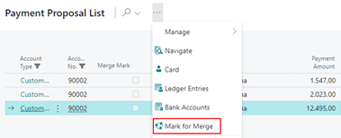 Merge mark