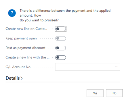 Balance in Application Options Page