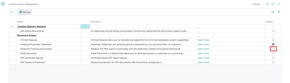 Enabling the eDocuments framework