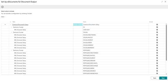 Selecting what to include