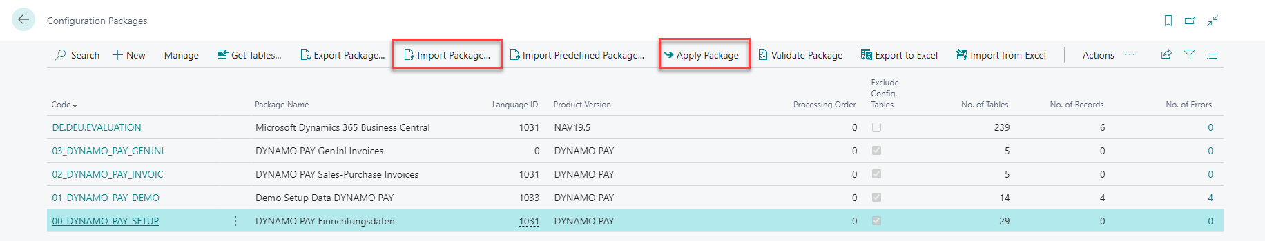 Configuration Package